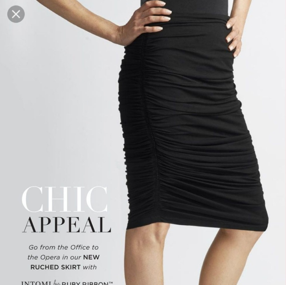 Ruby Ribbon Ruched Skirt large